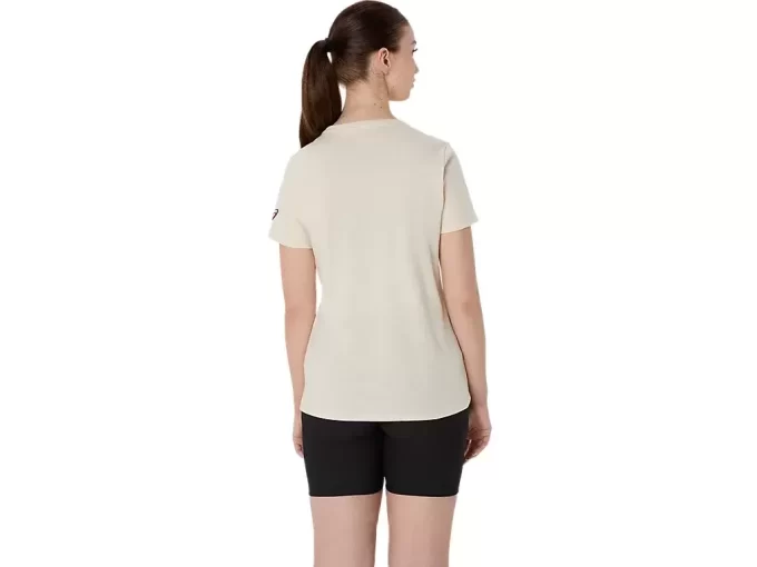 ASICS BLOMMA SLOGAN FÖR KVINNOR KORTÄRM TEE