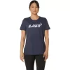 ASICS BLOMMA SLOGAN FÖR KVINNOR KORTÄRM TEE