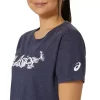 ASICS BLOMMA SLOGAN FÖR KVINNOR KORTÄRM TEE