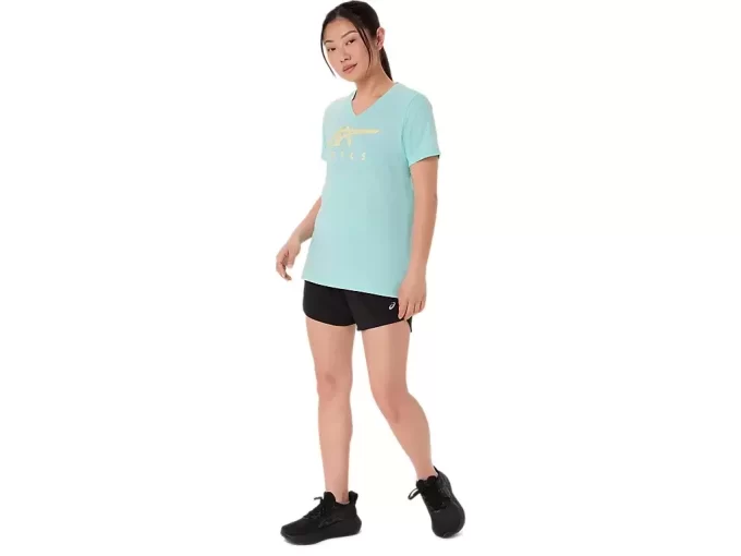 ASICS STRIPES V-HALS, KVINNOR ASICS STRIPES V-HALS, KVINNOR