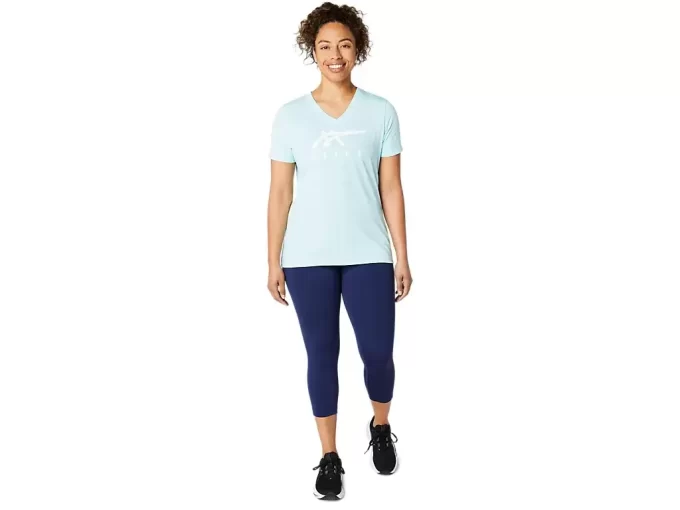 ASICS STRIPES V-HALS, KVINNOR ASICS STRIPES V-HALS, KVINNOR