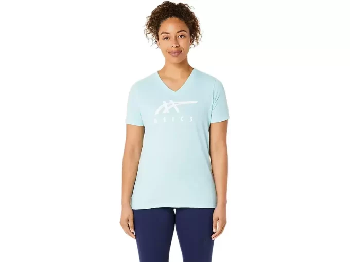 ASICS STRIPES V-HALS, KVINNOR ASICS STRIPES V-HALS, KVINNOR