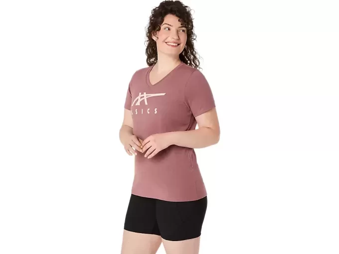 ASICS STRIPES V-HALS, KVINNOR ASICS STRIPES V-HALS, KVINNOR