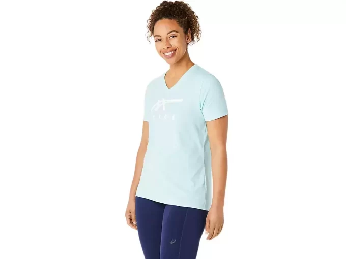 ASICS STRIPES V-HALS, KVINNOR ASICS STRIPES V-HALS, KVINNOR