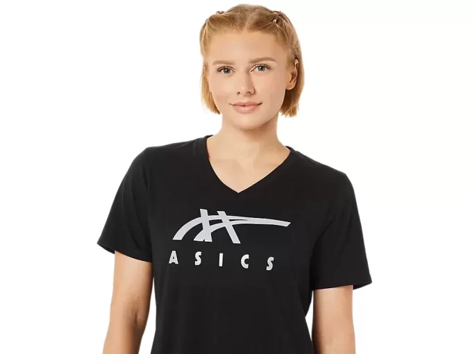 ASICS STRIPES V-HALS, KVINNOR ASICS STRIPES V-HALS, KVINNOR