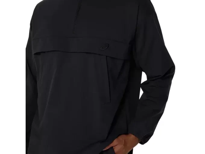 DUBBELVÄVAD AVSLAPPAD PULL OVER-JACKA DUBBELVÄVAD AVSLAPPAD PULL OVER-JACKA