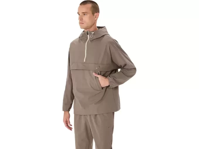 DUBBELVÄVAD AVSLAPPAD PULL OVER-JACKA