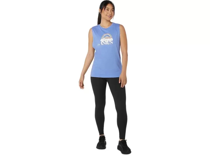 KVINNAS ASICS DIN ÄVENTYR MUSKEL T-SHIRT