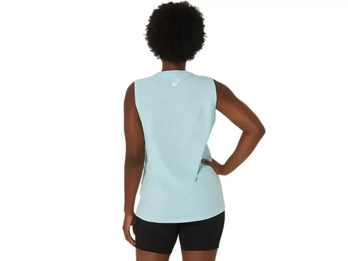 KVINNAS ASICS DIN ÄVENTYR MUSKEL T-SHIRT KVINNAS ASICS DIN ÄVENTYR MUSKEL T-SHIRT