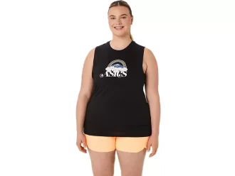 KVINNAS ASICS DIN ÄVENTYR MUSKEL T-SHIRT