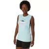 KVINNAS ASICS DIN ÄVENTYR MUSKEL T-SHIRT KVINNAS ASICS DIN ÄVENTYR MUSKEL T-SHIRT