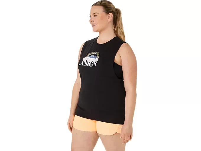 KVINNAS ASICS DIN ÄVENTYR MUSKEL T-SHIRT