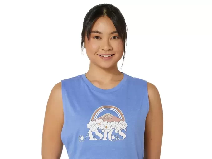 KVINNAS ASICS DIN ÄVENTYR MUSKEL T-SHIRT