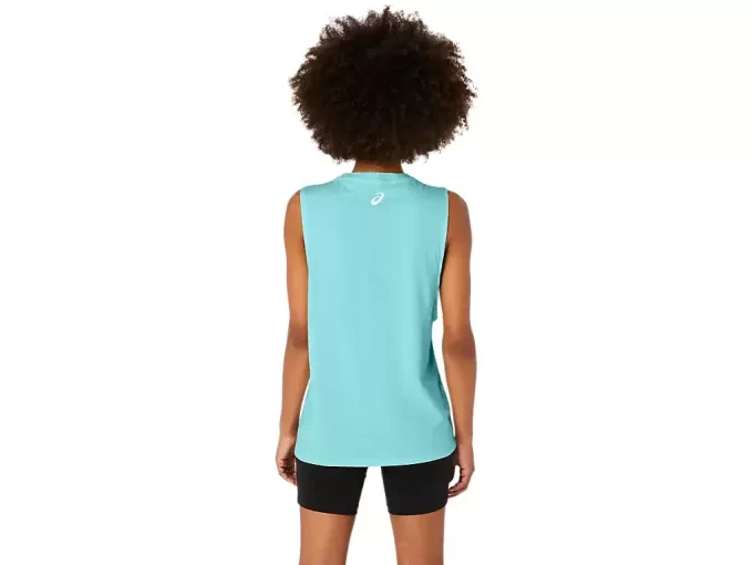 KVINNORS ASICS SUN IN THE SKY SLOGAN MUSCLE TEE KVINNORS ASICS SUN IN THE SKY SLOGAN MUSCLE TEE