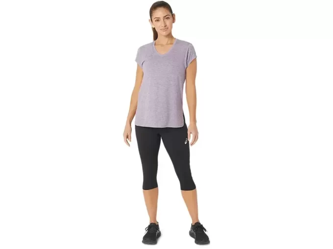 LÖR VNECK-TOPP FÖR KVINNOR