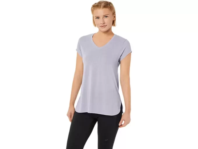 LÖR VNECK-TOPP FÖR KVINNOR