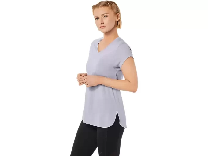 LÖR VNECK-TOPP FÖR KVINNOR